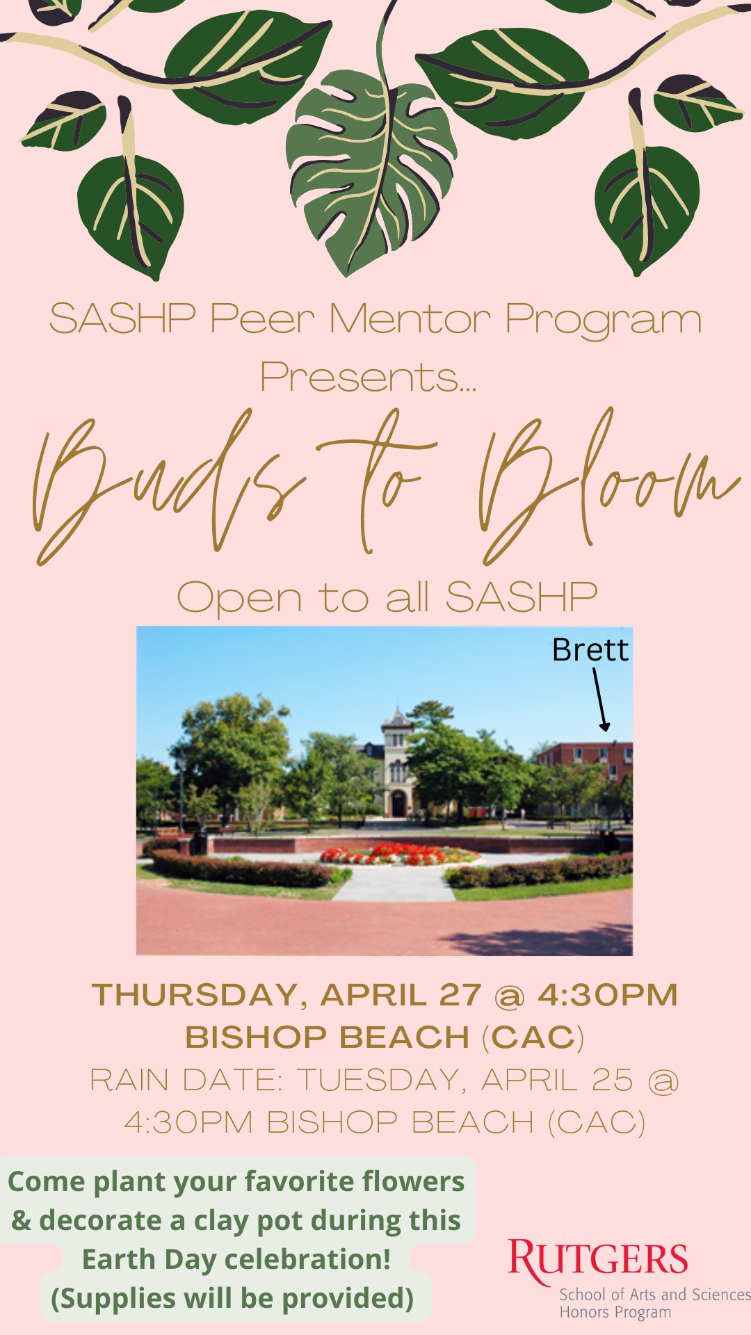 Buds to Bloom Open to all SASHP