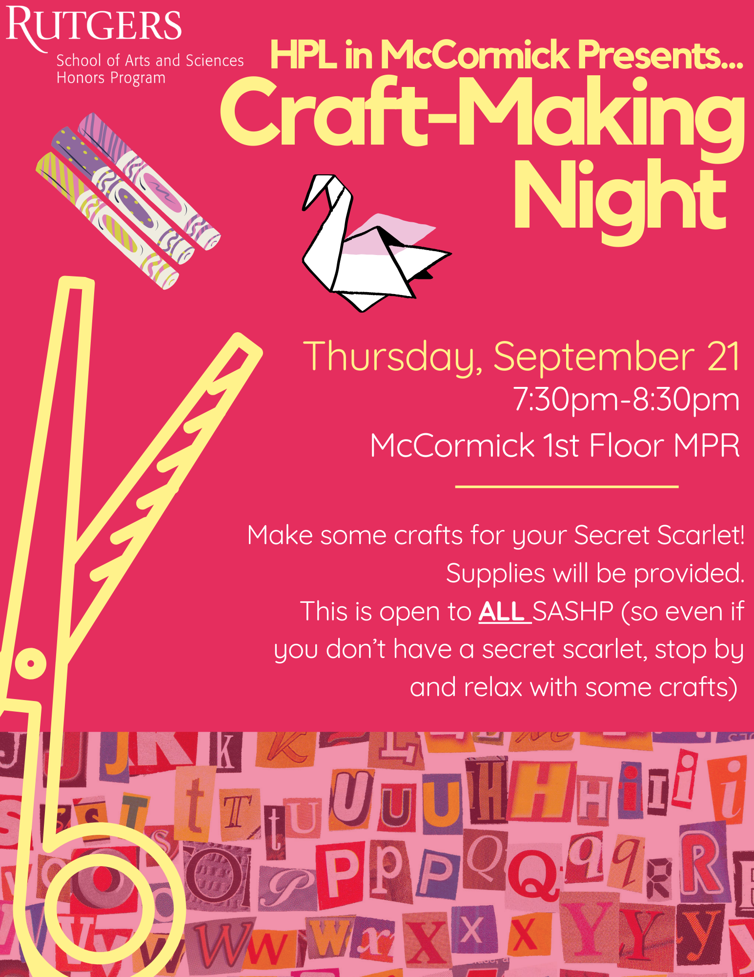 Craft Making Event Secret Scarlet 2 1