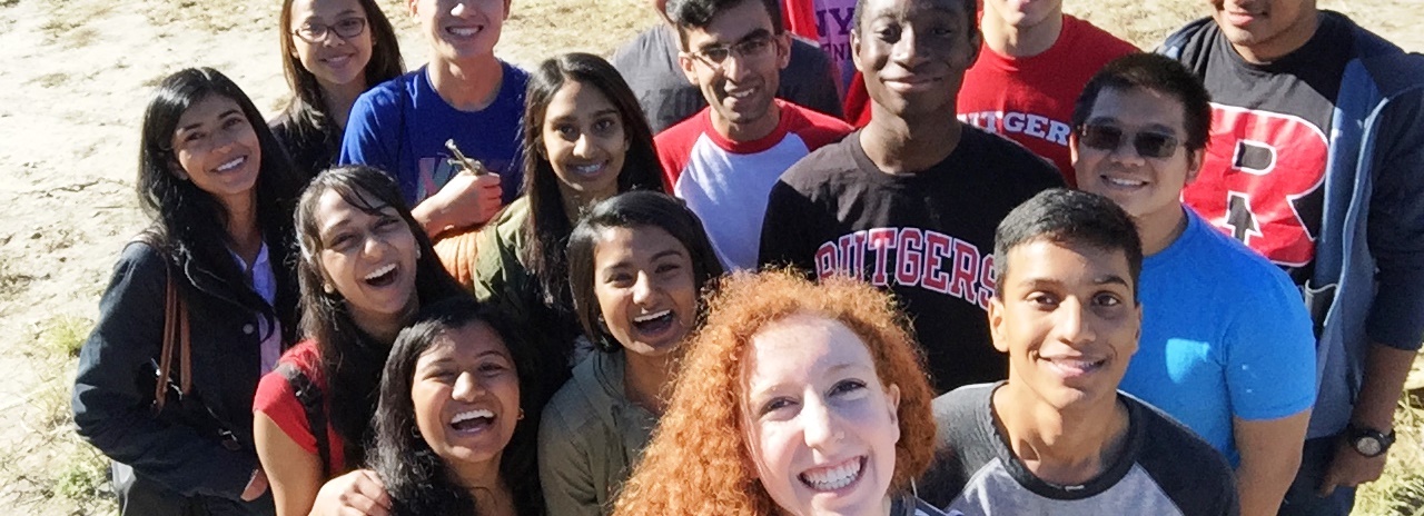 Group of North Tower students at the pumpkin patch