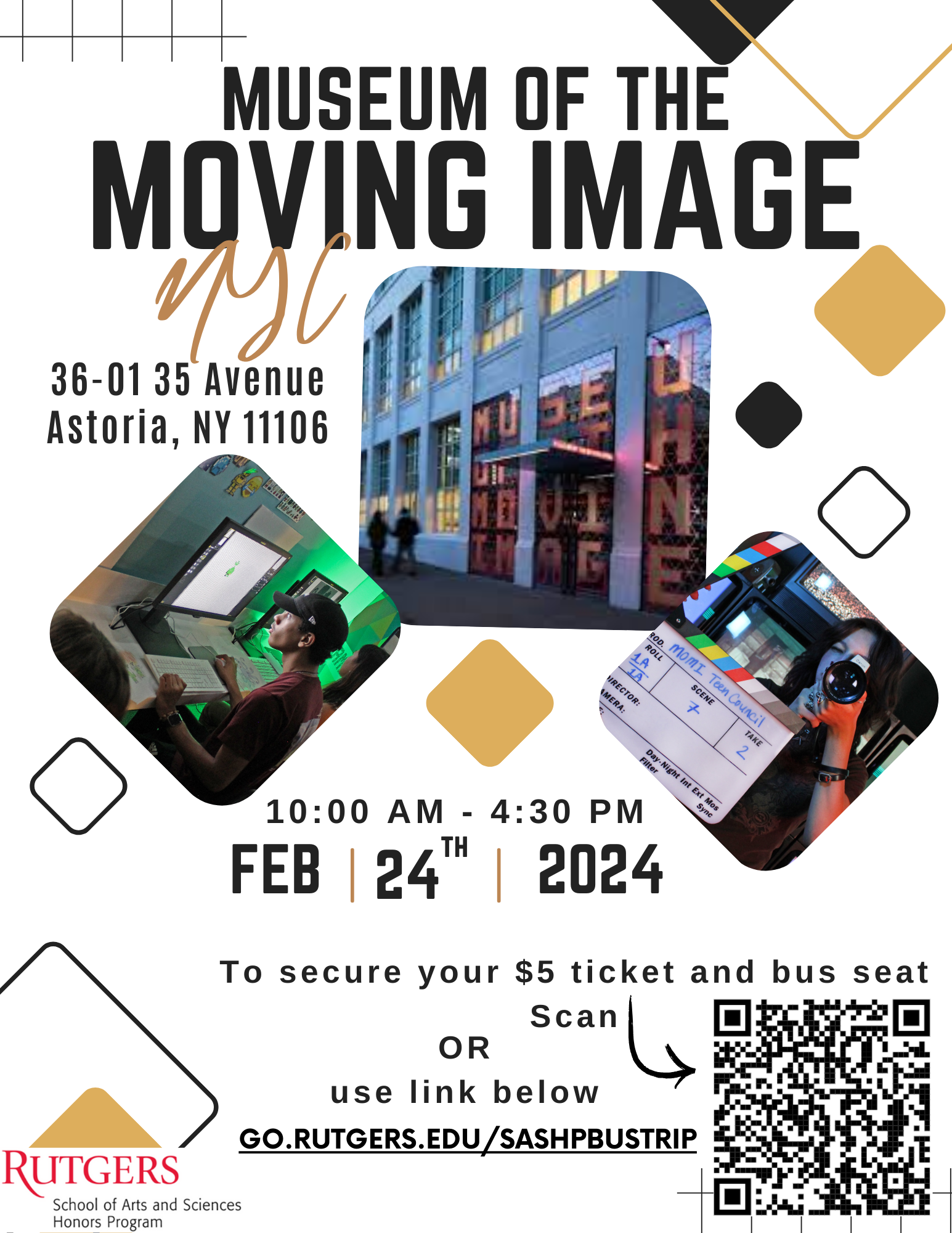 Spring 2024 Bus Trip to Museum of Moving Image